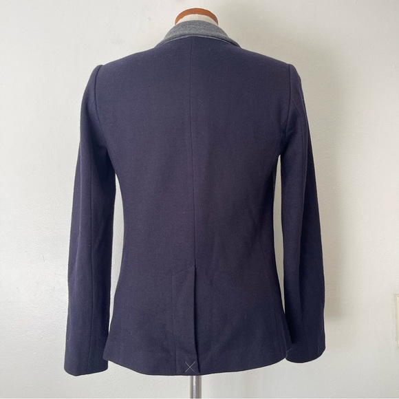 J. Crew Contrast Wool blend Gray blazer preowned size 4 - Picture 4 of 7